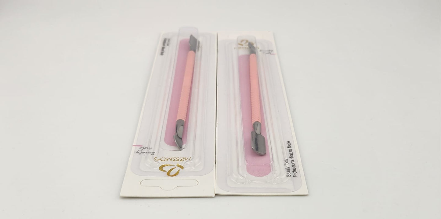 Double Sided Stainless Steel Cuticle Pusher&nbsp; - Pink - Miss Smoo (ZZ1126-7)&nbsp;Dead Skin Remover, Polishing And Removing Nail Beauty Art And Nail Tools