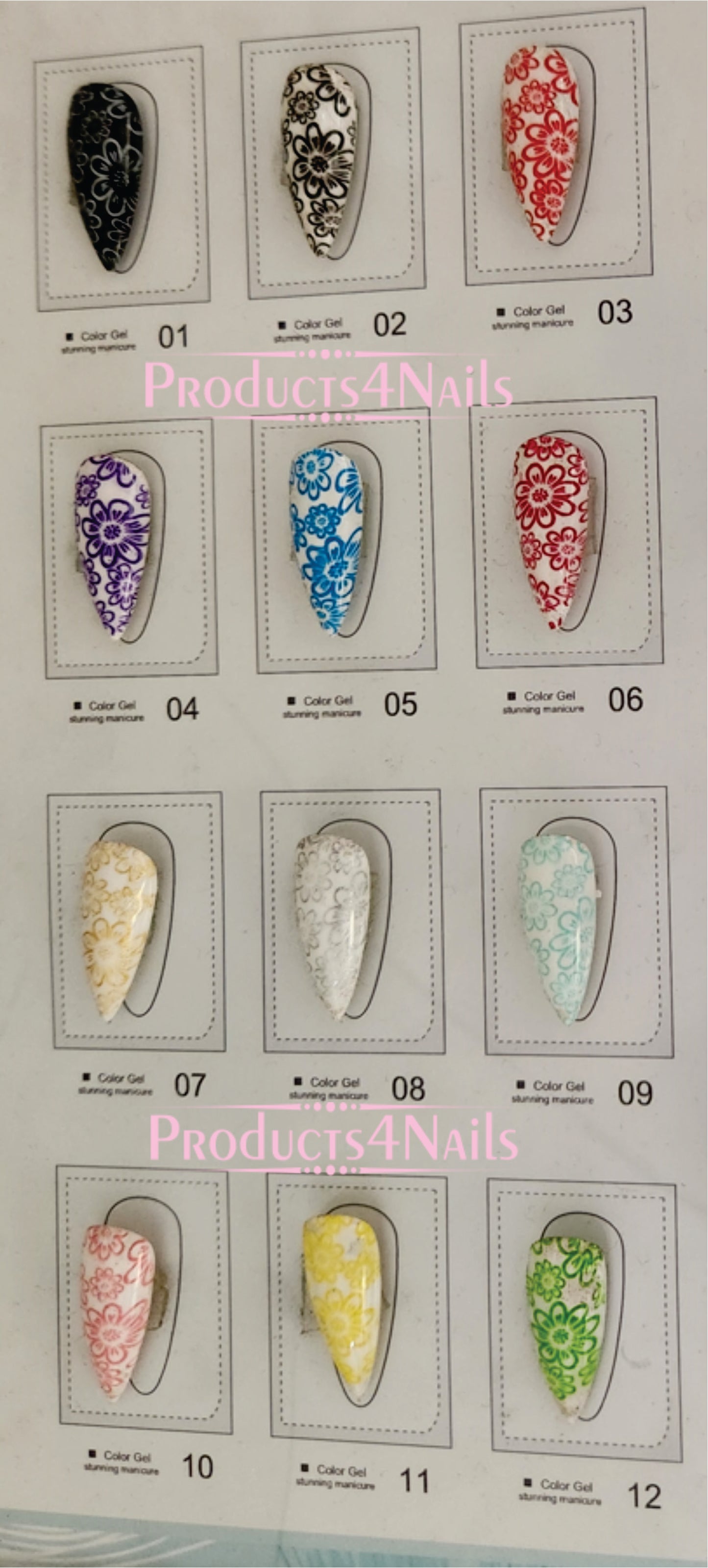 Miss Smoo Stamping Gel 8ml SET of 12