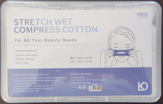 Strech Wet Compress Cotton 200Pcs Foshan Kaditan Cosmetic Co. Ltd KDL0229