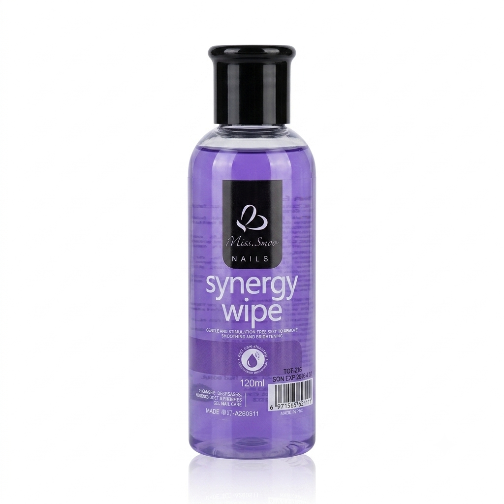 Miss Smoo Synergy Wipe 120ml - Nail Cleaner Decreases, Remove Dust & Finishes Gel Care
