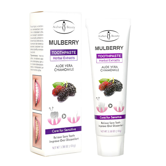 Aichun Beauty MULBERRY Toothpaste Herbal Extracts Aloe Vera Chamomile