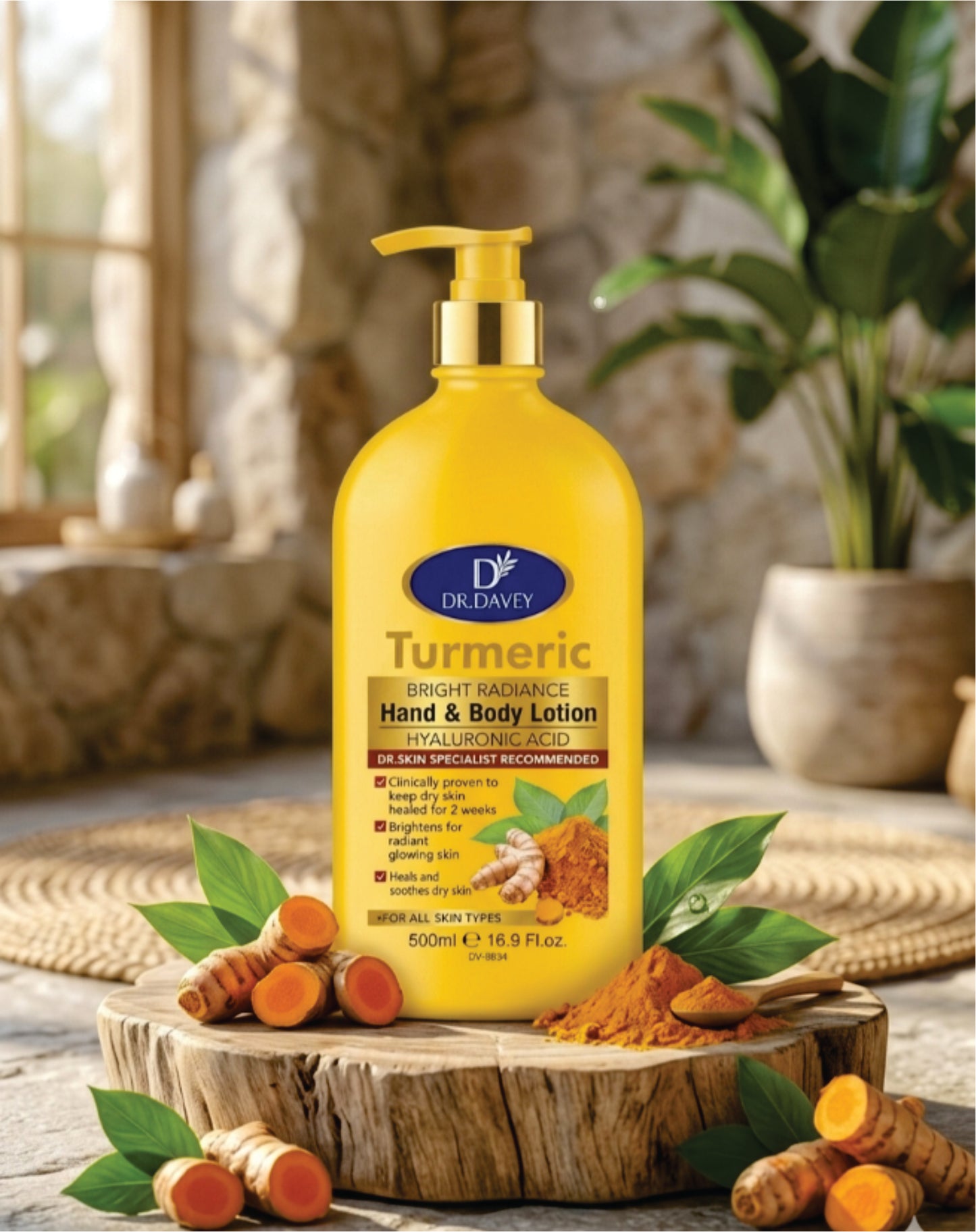 Dr. Davey Turmeric Bright Radiance Hand & Body Lotion - 500ml