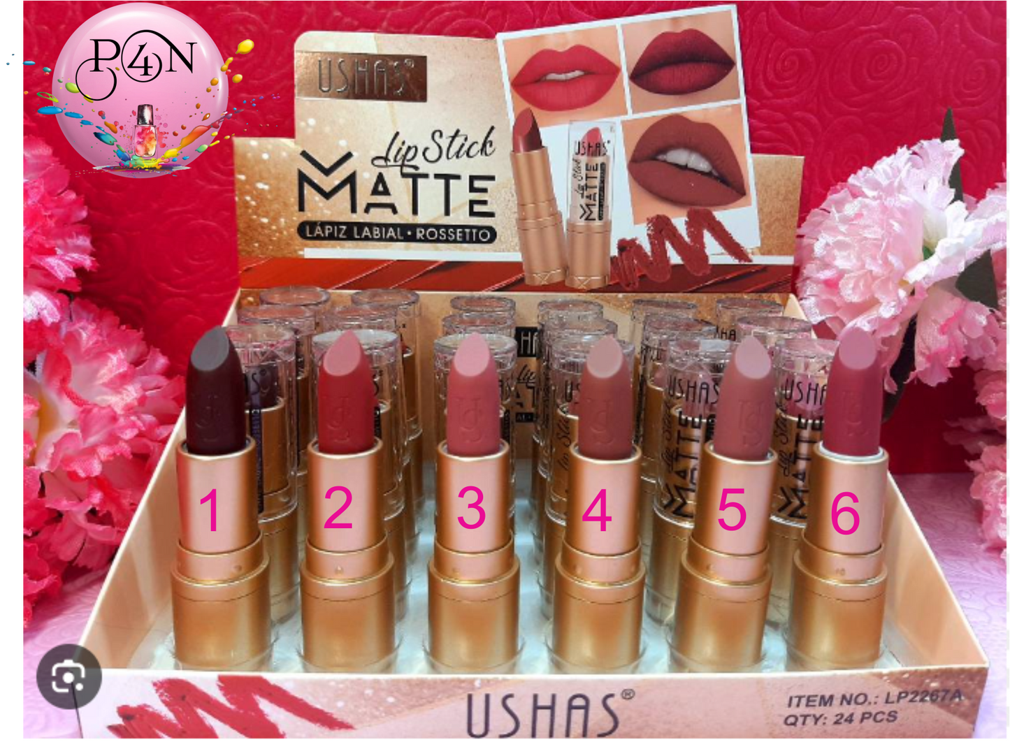 Lipstick Matte USHAS Lapiz Labial Rossetto LP2267A