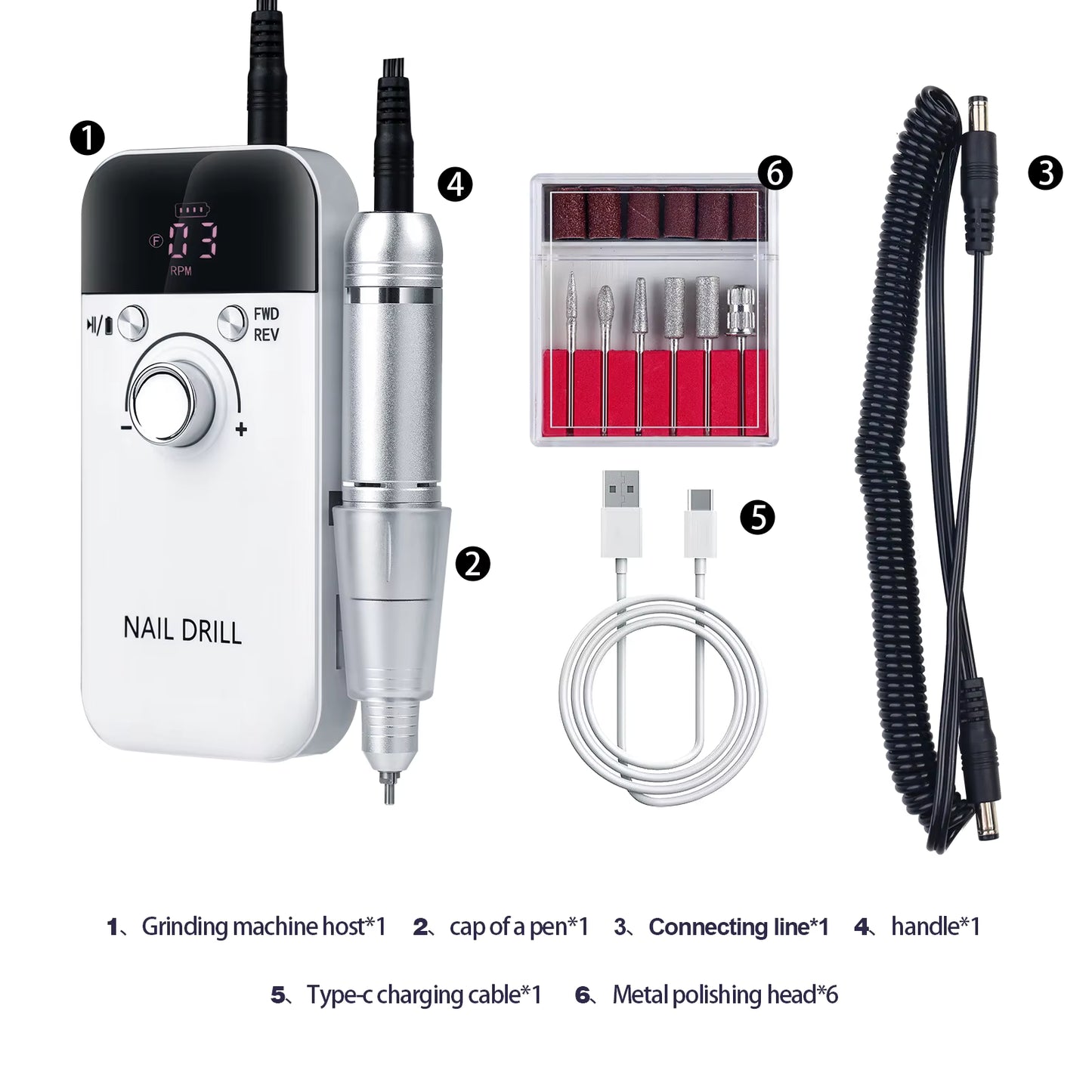 Nail Drill Machine Professional Edition 45000RPM - TOT-V6