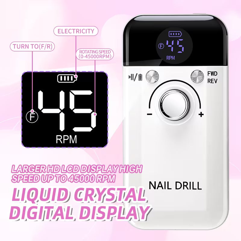 Nail Drill Machine Professional Edition 45000RPM - TOT-V6