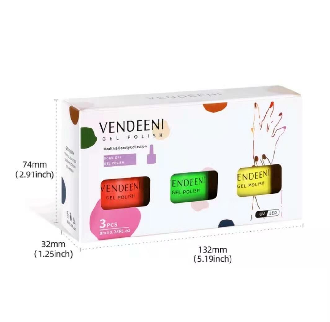 VENDEENI 3pcs/ Set 7.5ml Gel Polish Set 2