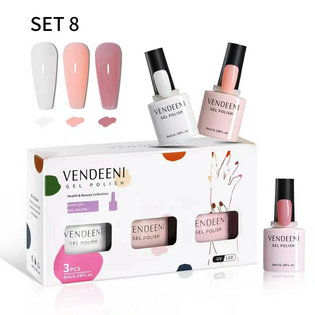 VENDEENI 3pcs/ Set 7.5ml Gel Polish Set 8