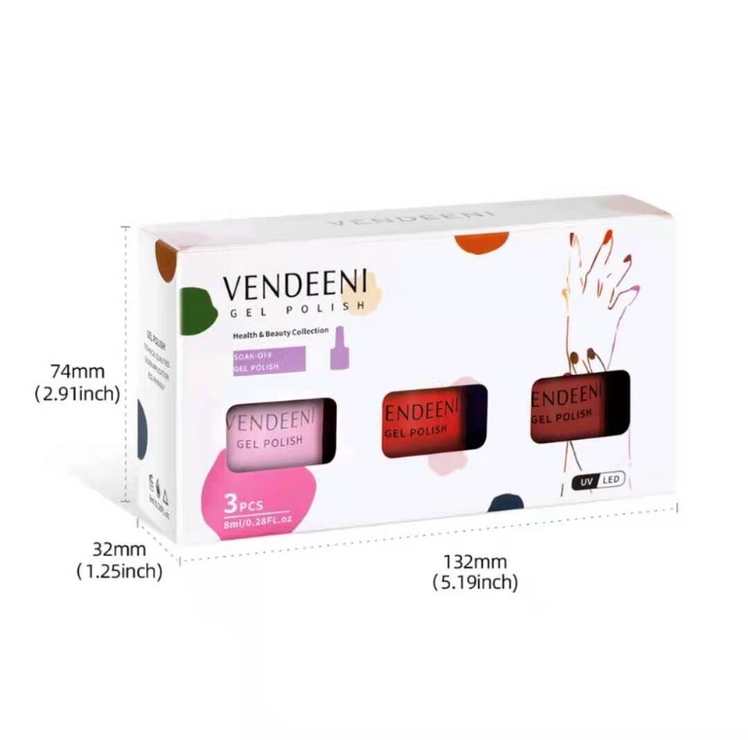 VENDEENI 3pcs/ Set 7.5ml Gel Polish Set 8