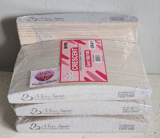 Wooden Rhombus Nail File 100/180 - 1mm & 180/240 - Miss Smoo