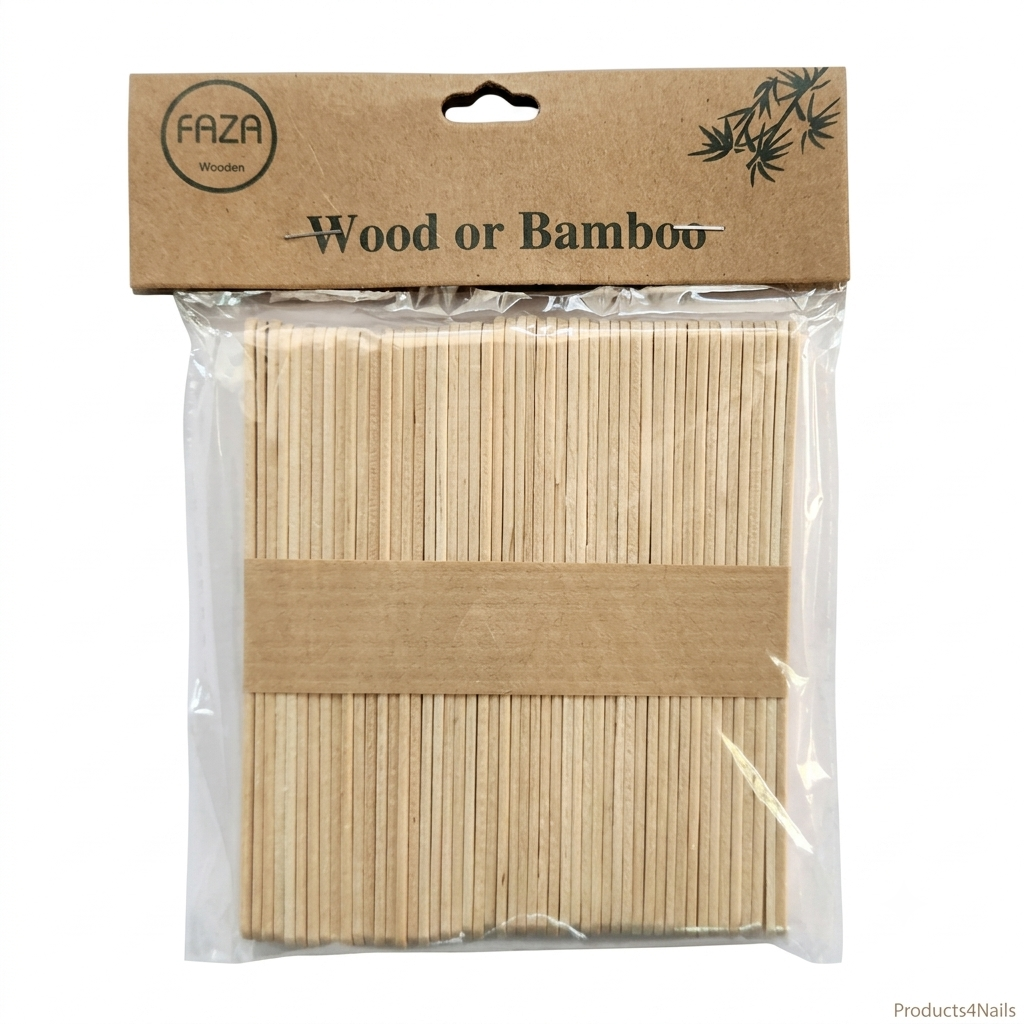 Disposable Wooden or Bamboo Tongue Spatula - 50Pcs (SMALL 11.4cm X1cm)