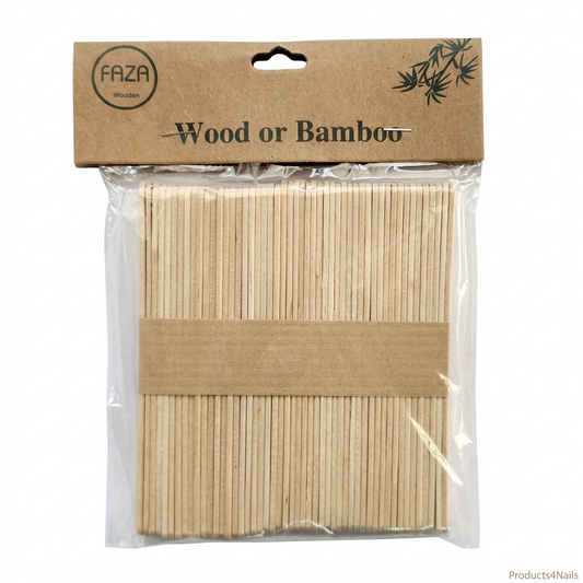 Disposable Wooden or Bamboo Tongue Spatula - 50Pcs (SMALL 11.4cm X1cm)