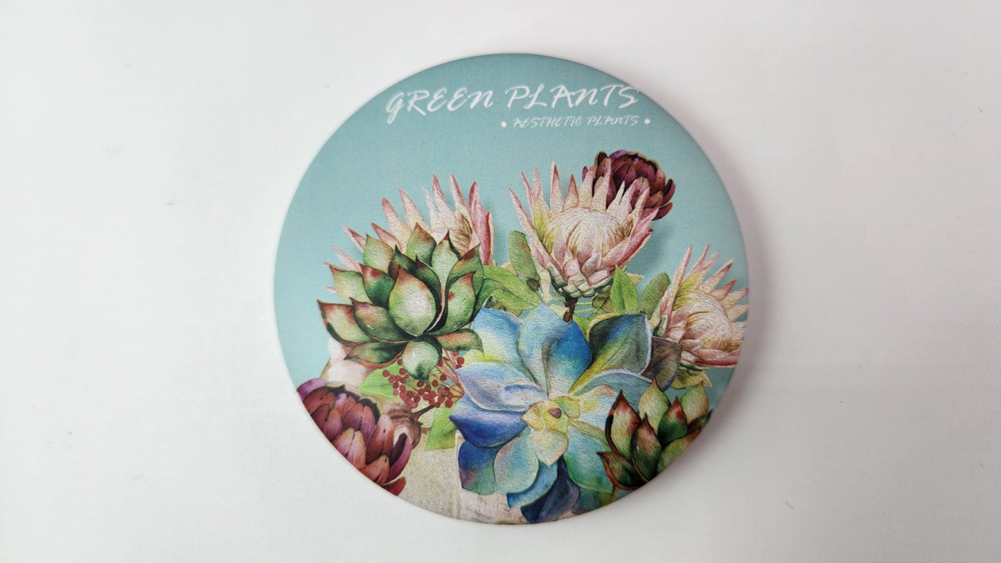 Cosmetic Mirror Classics Fashion 2 in 1 (Plain Mirror and Magnifying Glass) -1336-3