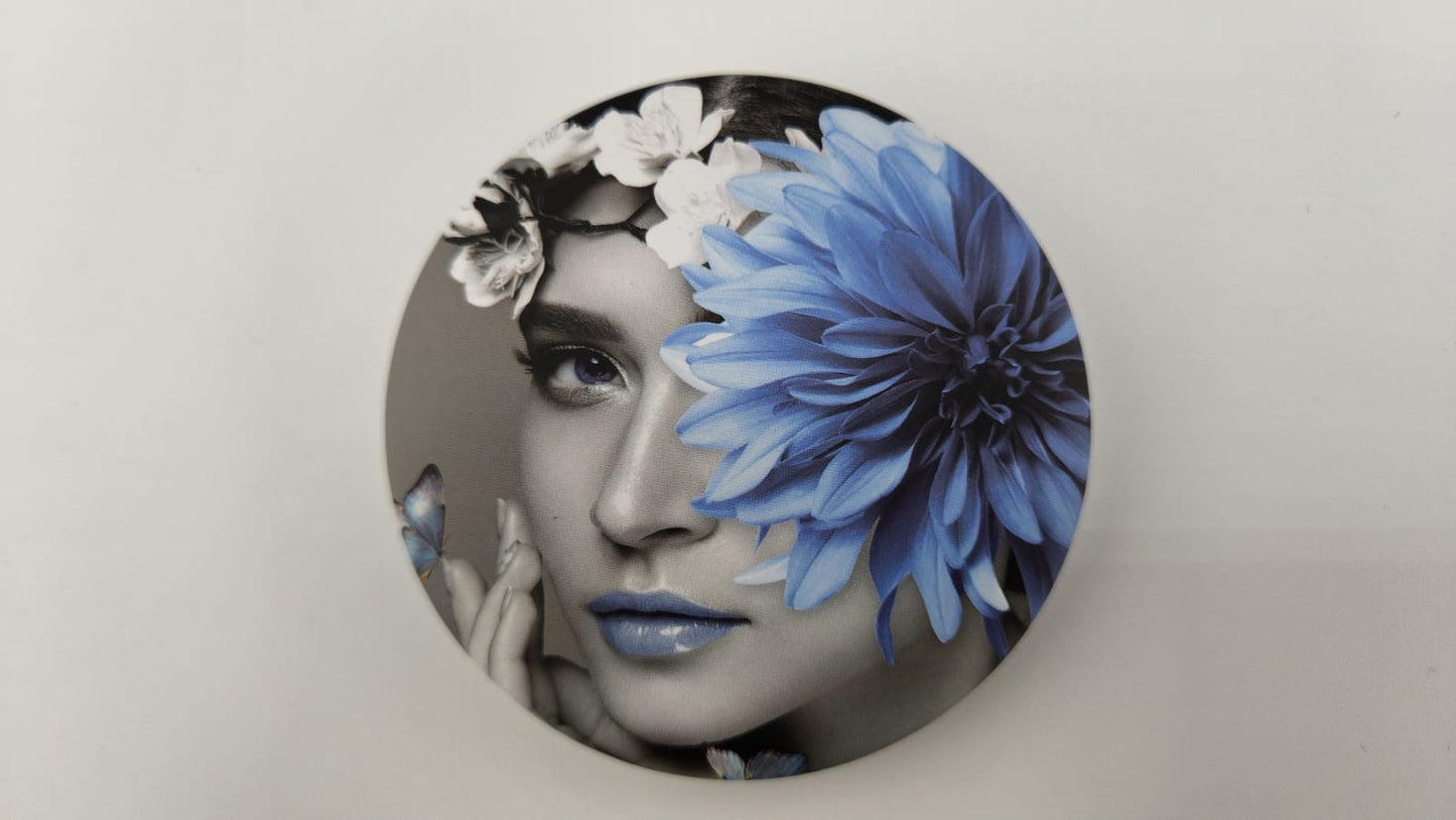 Cosmetic Mirror Classics Fashion 2 in 1 (Plain Mirror and Magnifying Glass) -1336-4