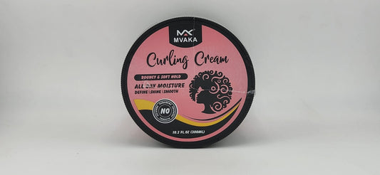 MAX MVAKA Hair Curling Cream (300ml) defines tight 4C curls with weightless moisture, shine, and all-day frizz control.