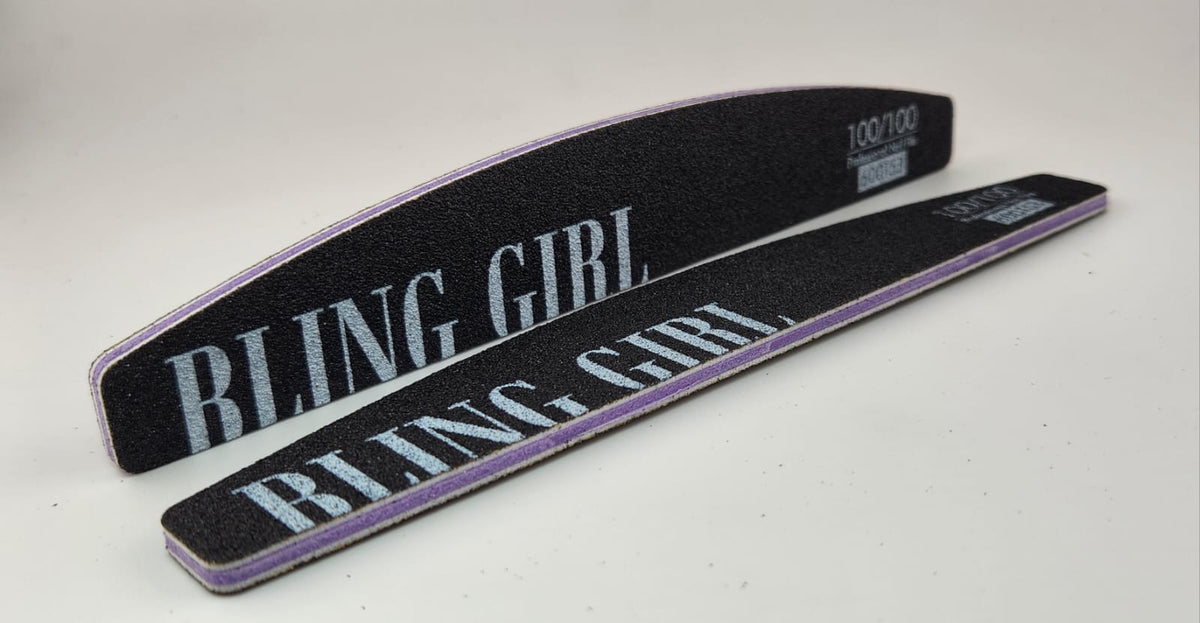BLING GIRL PROFESSIONAL NAIL FILES - HALFMOON (100/100)