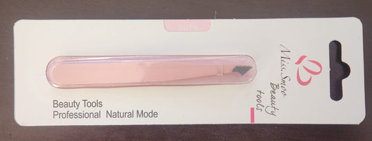 Eyebrow Tweezer Diagonally Slant - PINK - Miss Smoo