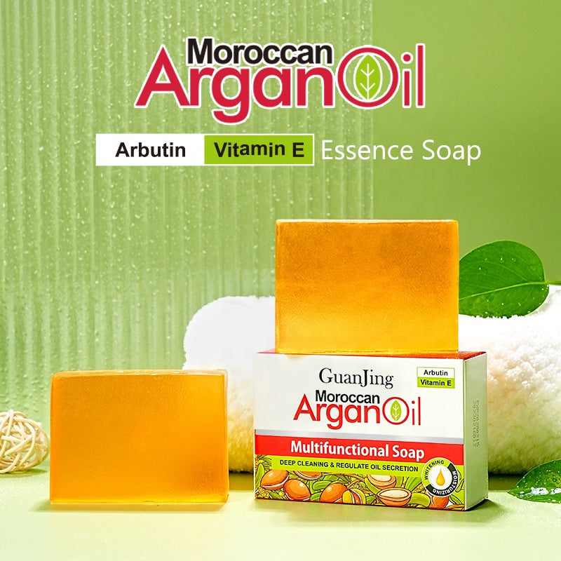 Moroccan Argan Oil Multifunctional Soap 100g Deep Clean, Brighten Moisturise Skin