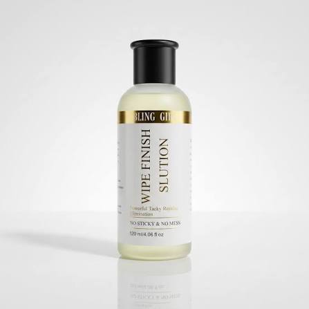 BLING GIRL Wipe Finish Solution – Tacky Residue Eliminator, 120ml OR Gel Residue Wipe Off Solution