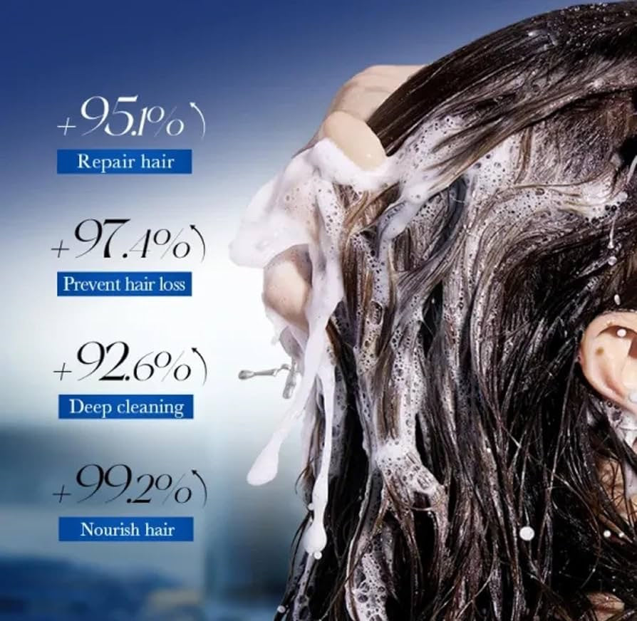SADOER Minoxidil Biotin Hair Growth Shampoo, 5% Anti Hair Loss Treatment, Deep Cleansing Formula, 300ml