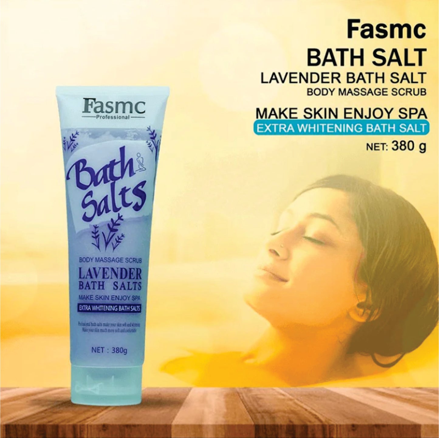 FASMC Professional Bath Salts Body Massage Scrub with Extra Brightening Bath Salts 380g