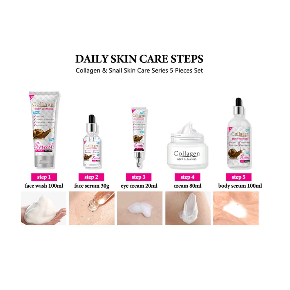 Snail Collagen Skin Care Set (5-Piece)-PM6918-AC
