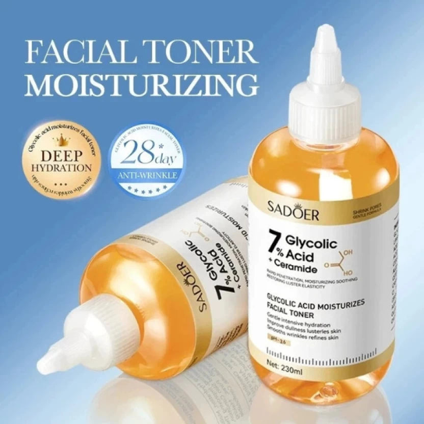 Sadoer 7% Glycolic Acid + Ceramide Facial Toner (230ml)