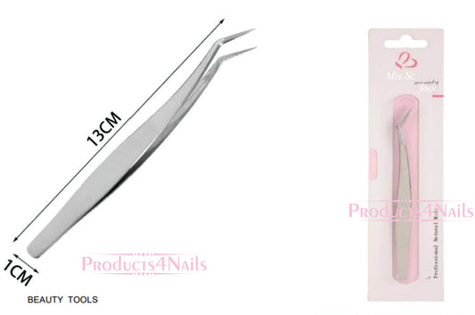 Tweezer Angled - Miss Smoo (SILVER)